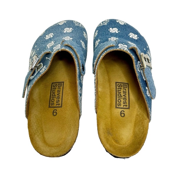 Bravest Studios Denim Tokyo Paisley Mule Clogs - Picture 9 of 12